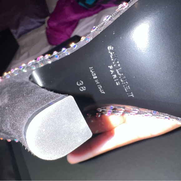 Saint Laurent YSL 68 BOOTS IN MESH W/ STRASS || CRYSTAL Embellished *SIZE 38 - Picture 10 of 16